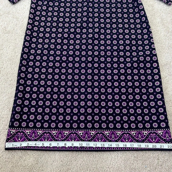 Banana Republic Factory Dress Womens Size 12 Purple Black Shift Dress Ladies - Picture 11 of 14